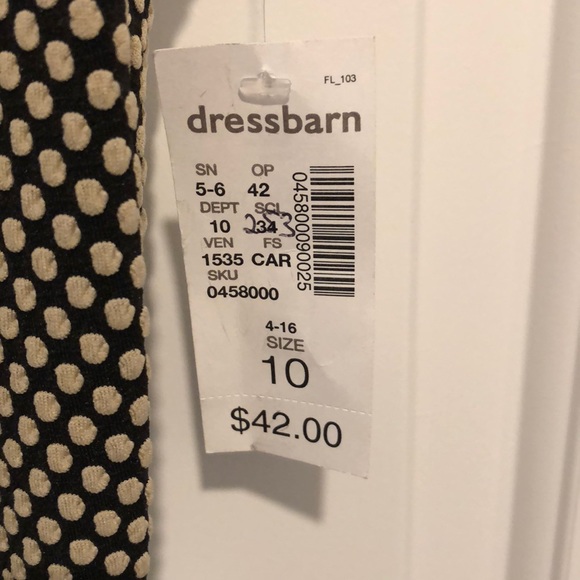 Dress Barn peplum polka dot dress size 10 - Picture 4 of 5